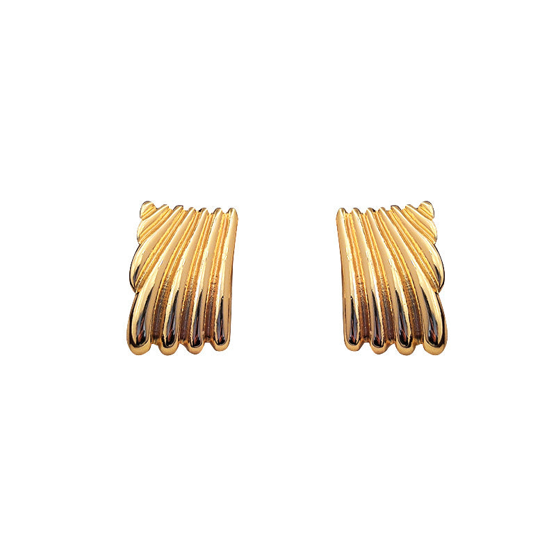 Women's Metal Alloy Striped Retro Geometric Ear Earrings