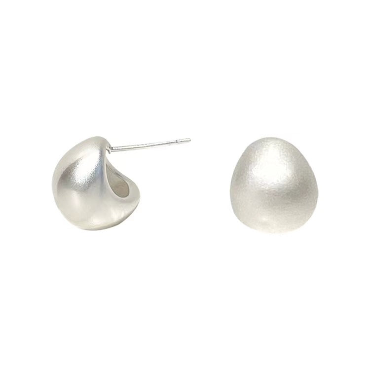 Women's Elegant Round Water Drop High-grade Frosted Metallic Earrings