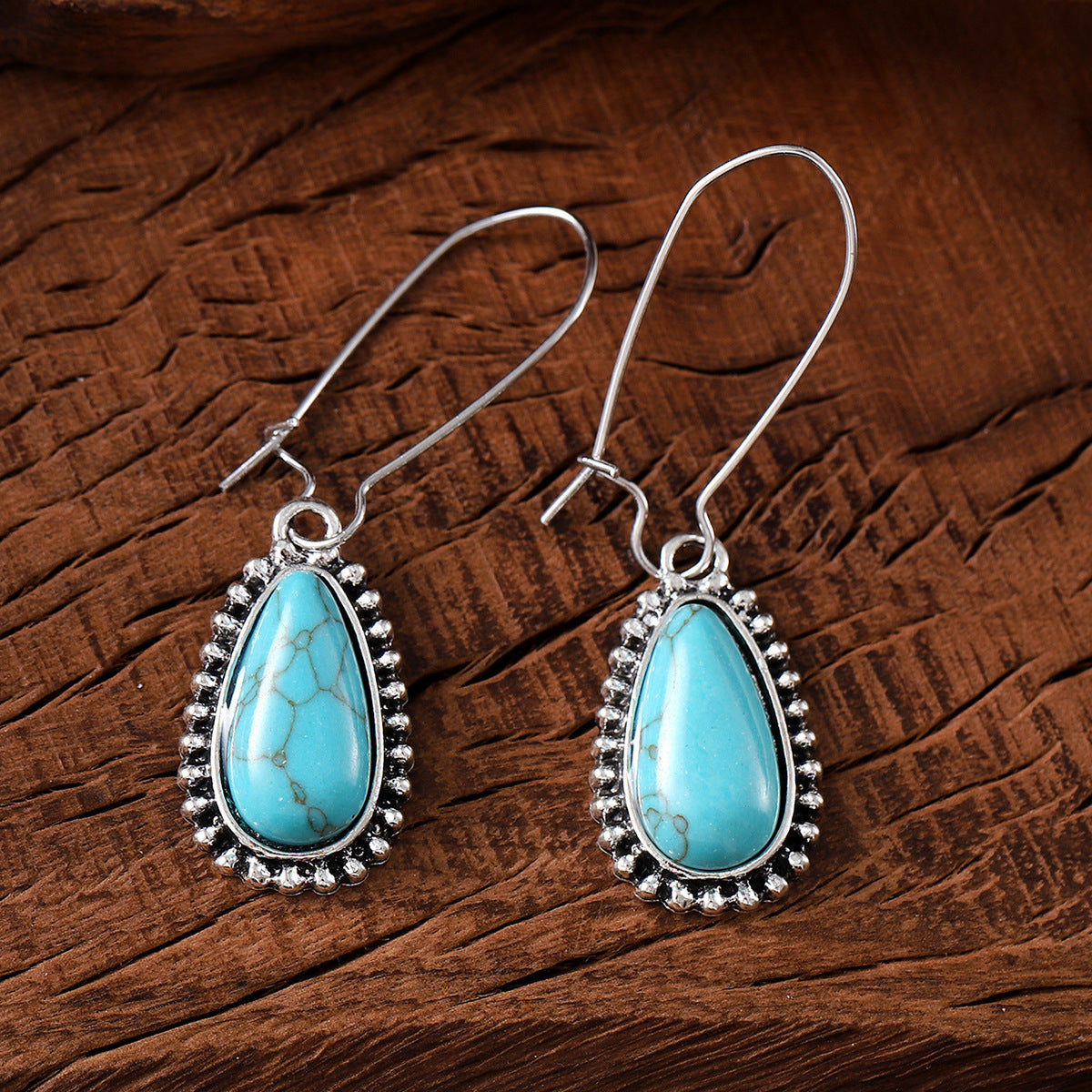 Women's Bohemian Turquoise Minority Simple Ear Jewelry Earrings