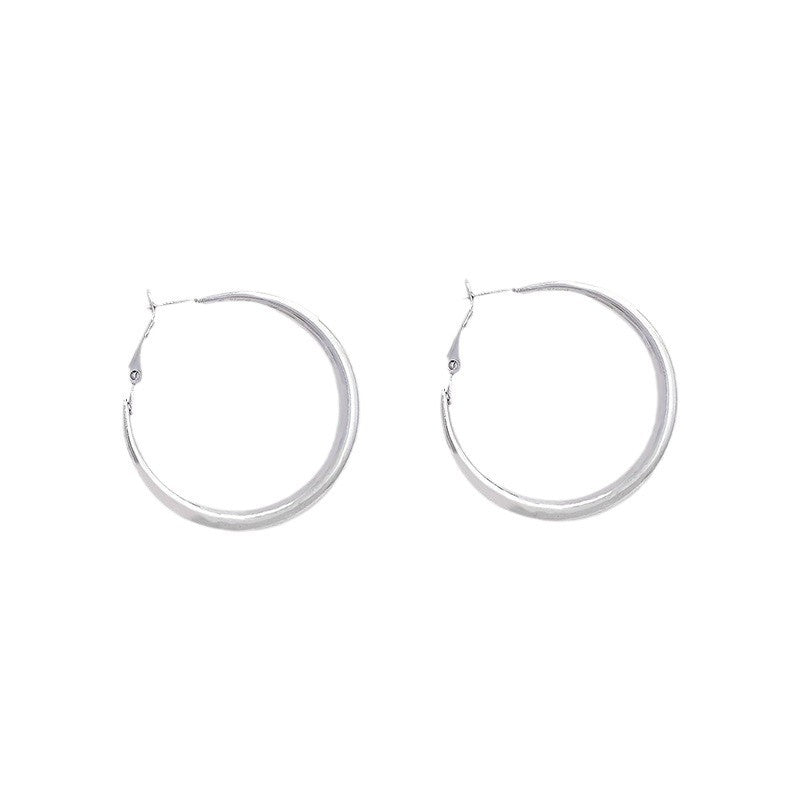 Women's Korean Style Metal Hoop Trendy High-grade Rings