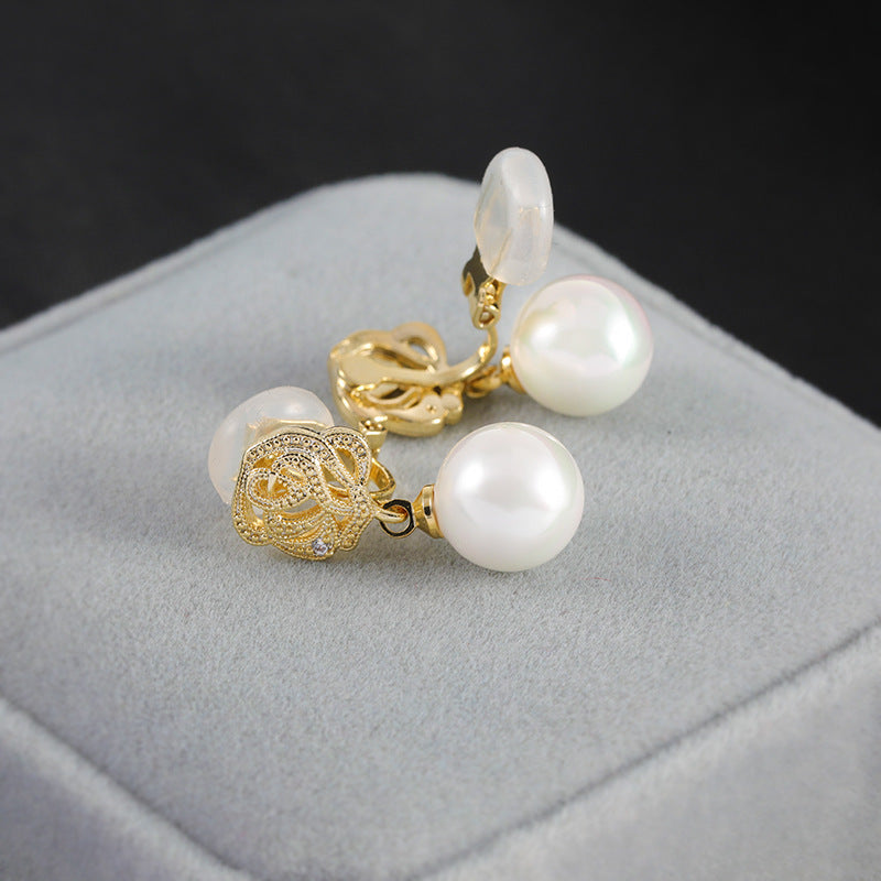 Korean Style Pearl Temperament Long Simple Earrings