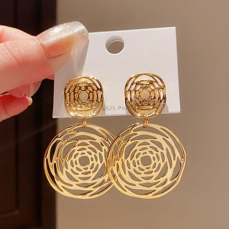 Heart-shaped Geometric Simple Cold Style Ear Earrings