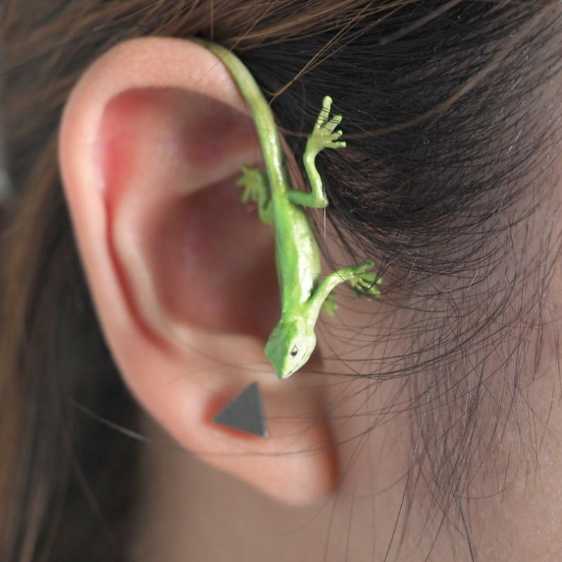 Personality Frog Lizard Ear Clip Retro Earrings