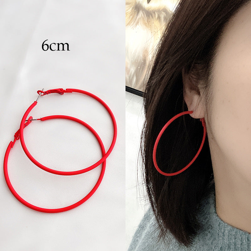 Women's Ear Trendy Candy Color Colorful Big Earrings