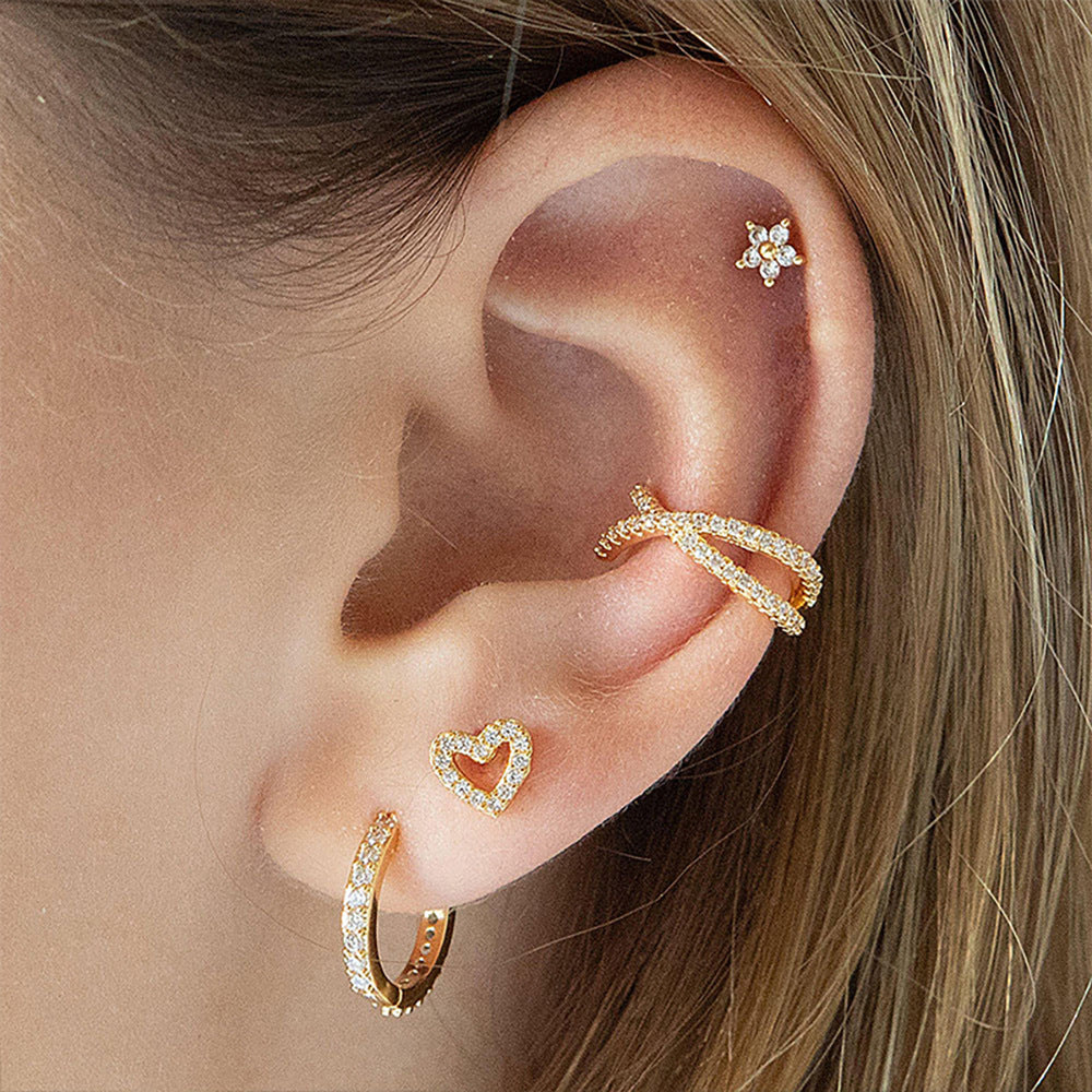 Women's & Men's Piercing Thread Single Small Ear Bone Earrings