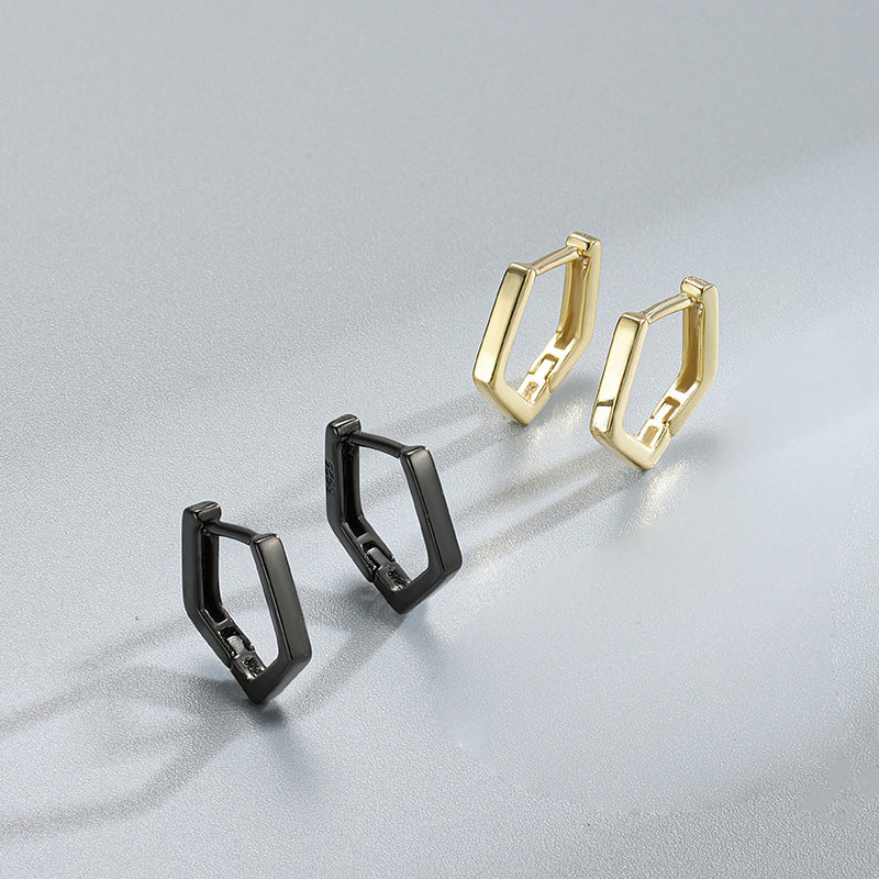 Women's & Men's Clip Graceful Personality Gold Plated Light Luxury Geometric Earrings