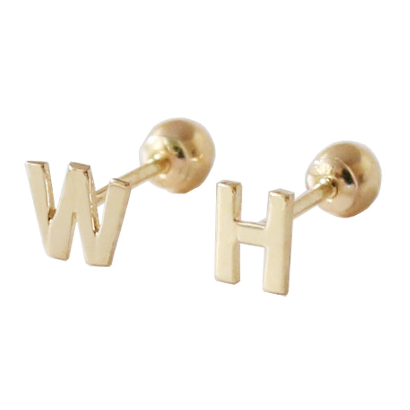 Simple Gold Screw Do Not Pick Earrings