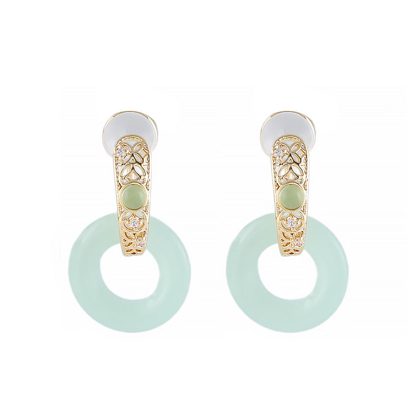 Safety Buckle High-grade Chinese Ancient Style Ear Clip Earrings