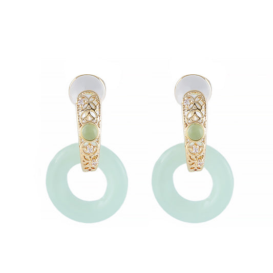 Safety Buckle High-grade Chinese Ancient Style Ear Clip Earrings