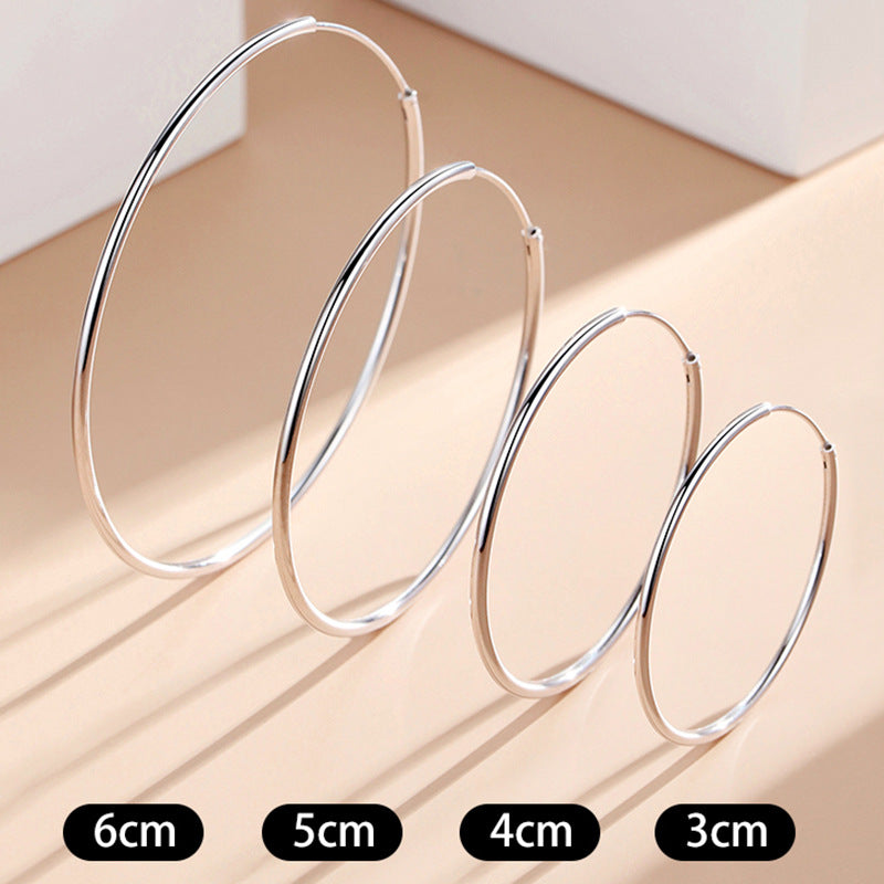 Exaggeration Ear Simple Stylish Glossy Niche Personality Show Earrings