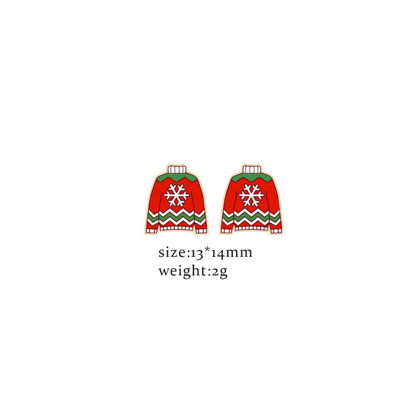 Candy House Gift Socks Sweater Santa Earrings