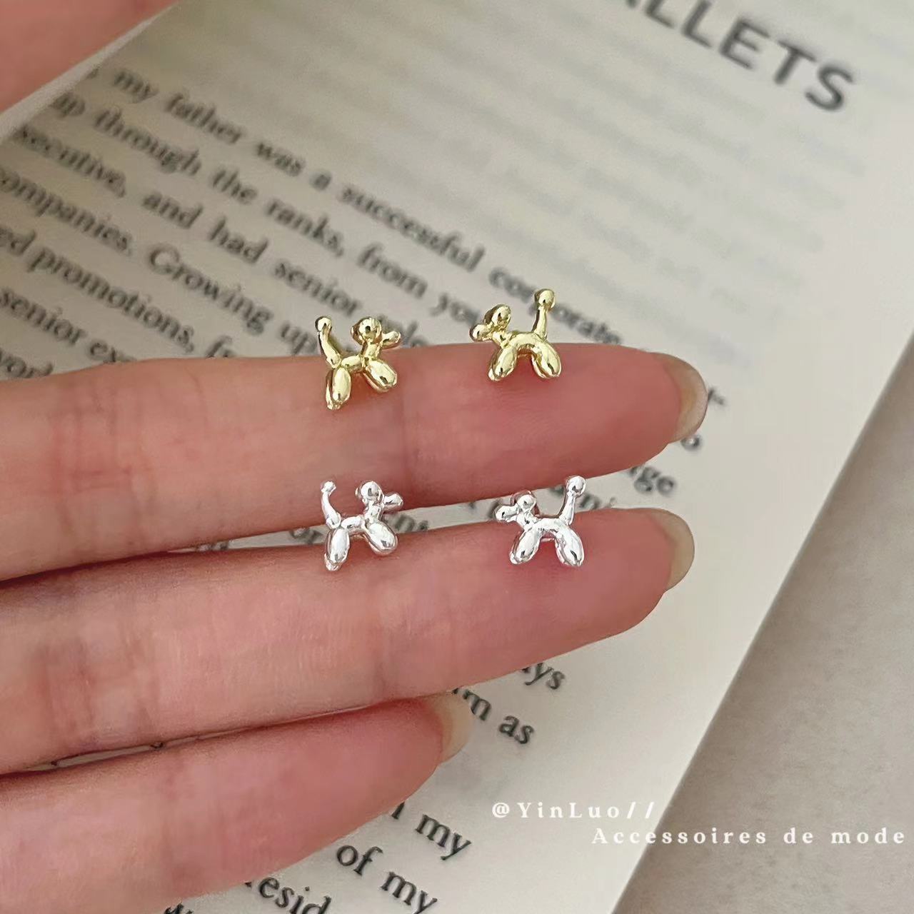 Children's Funny Balloon Dog Ear Female Sweet Earrings