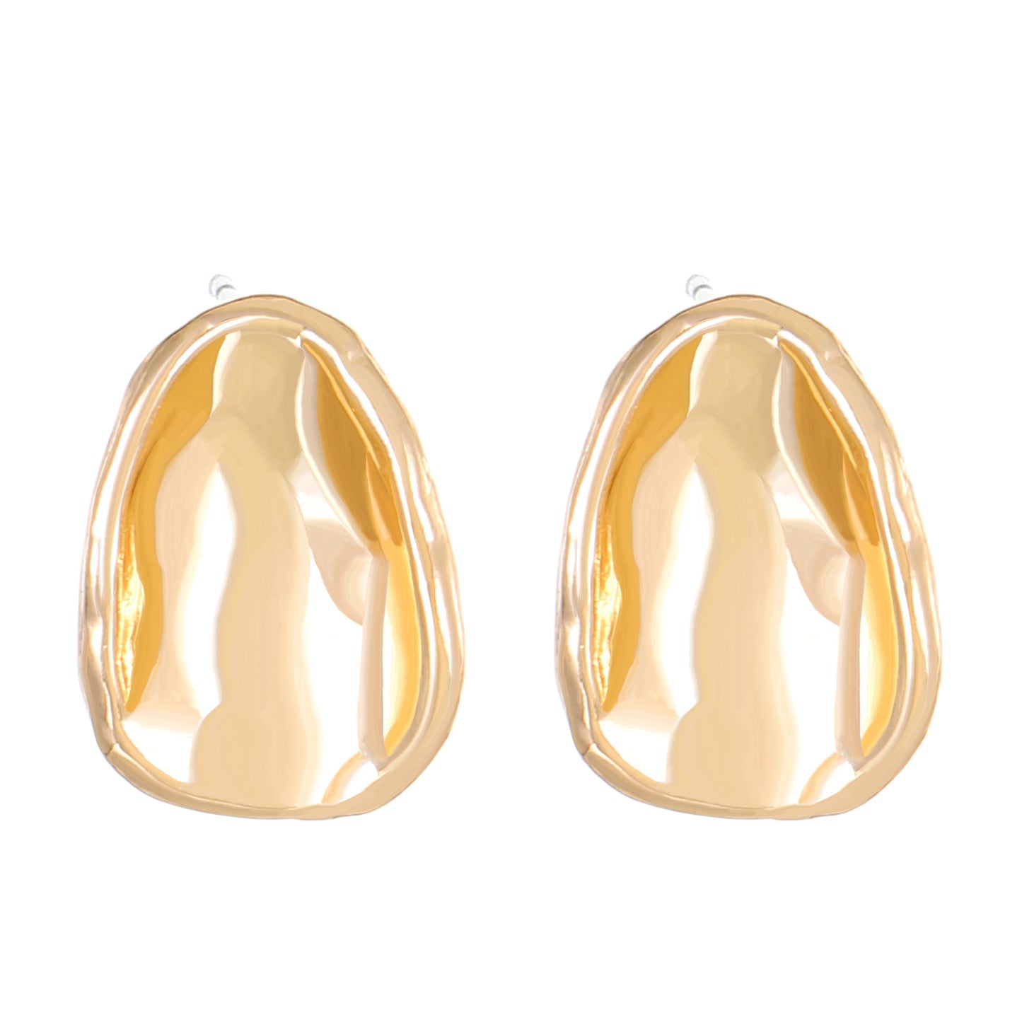 Women's Irregular French Entry Lux Design Texture Earrings