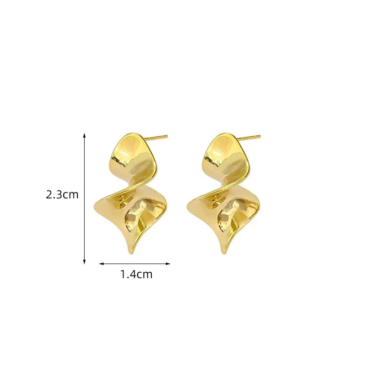 Fashion Golden Bow High-grade Personalized Style Earrings