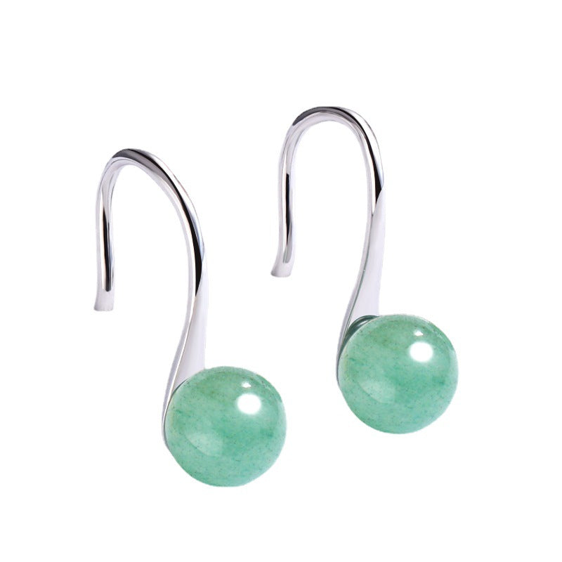 Women's Artistic Elegant Jade Ear Hook High Earrings