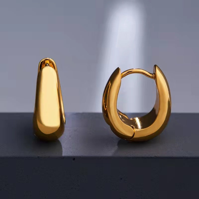 Women's & Men's Classic Geometric Solid Metal Retro Simple Rings