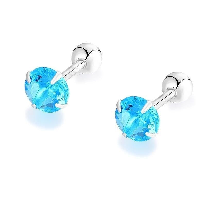 Women's Claw Zircon Round Beads Thread For Tightening Buckle Earrings