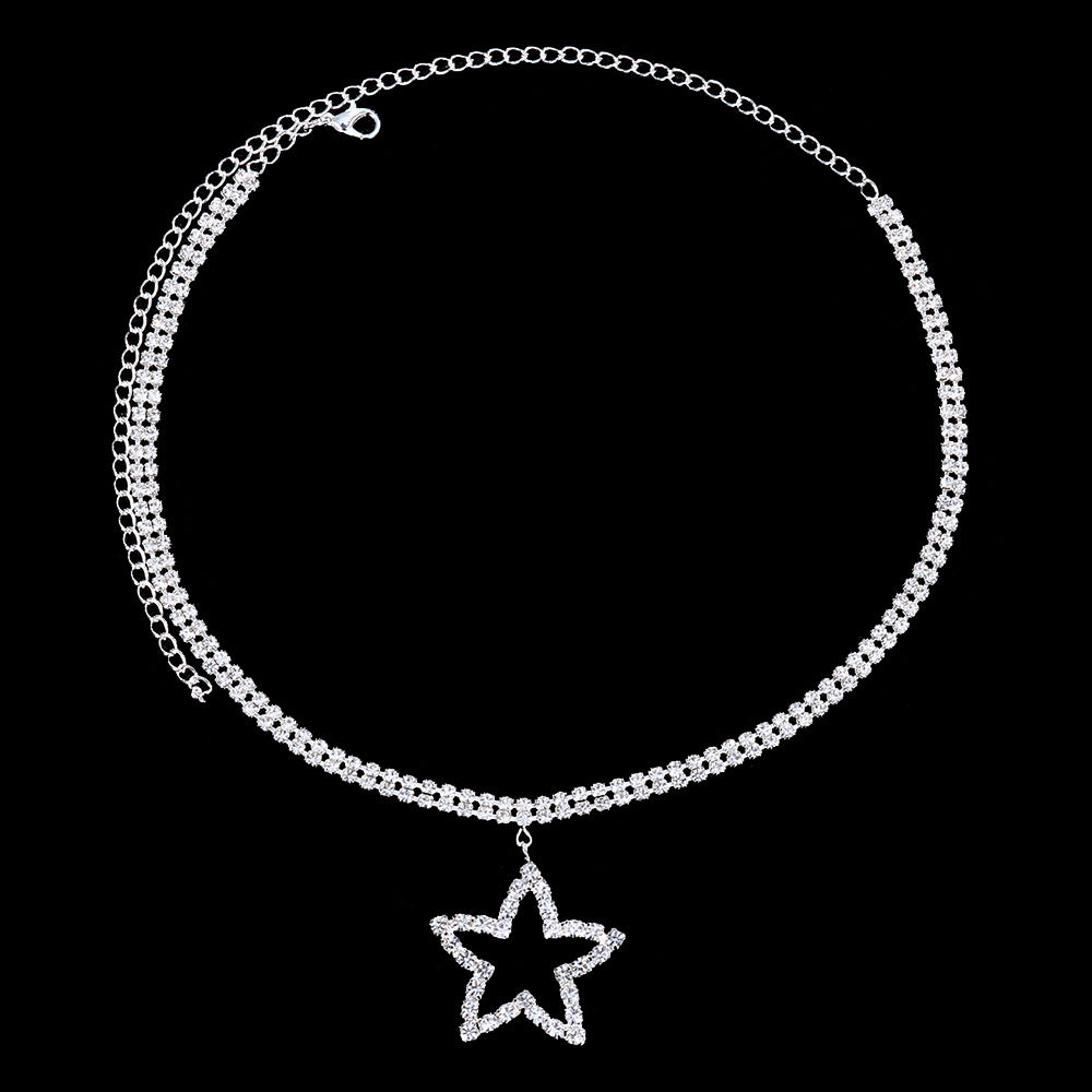 Accessories Personalized Double Row Five-pointed Star Necklaces