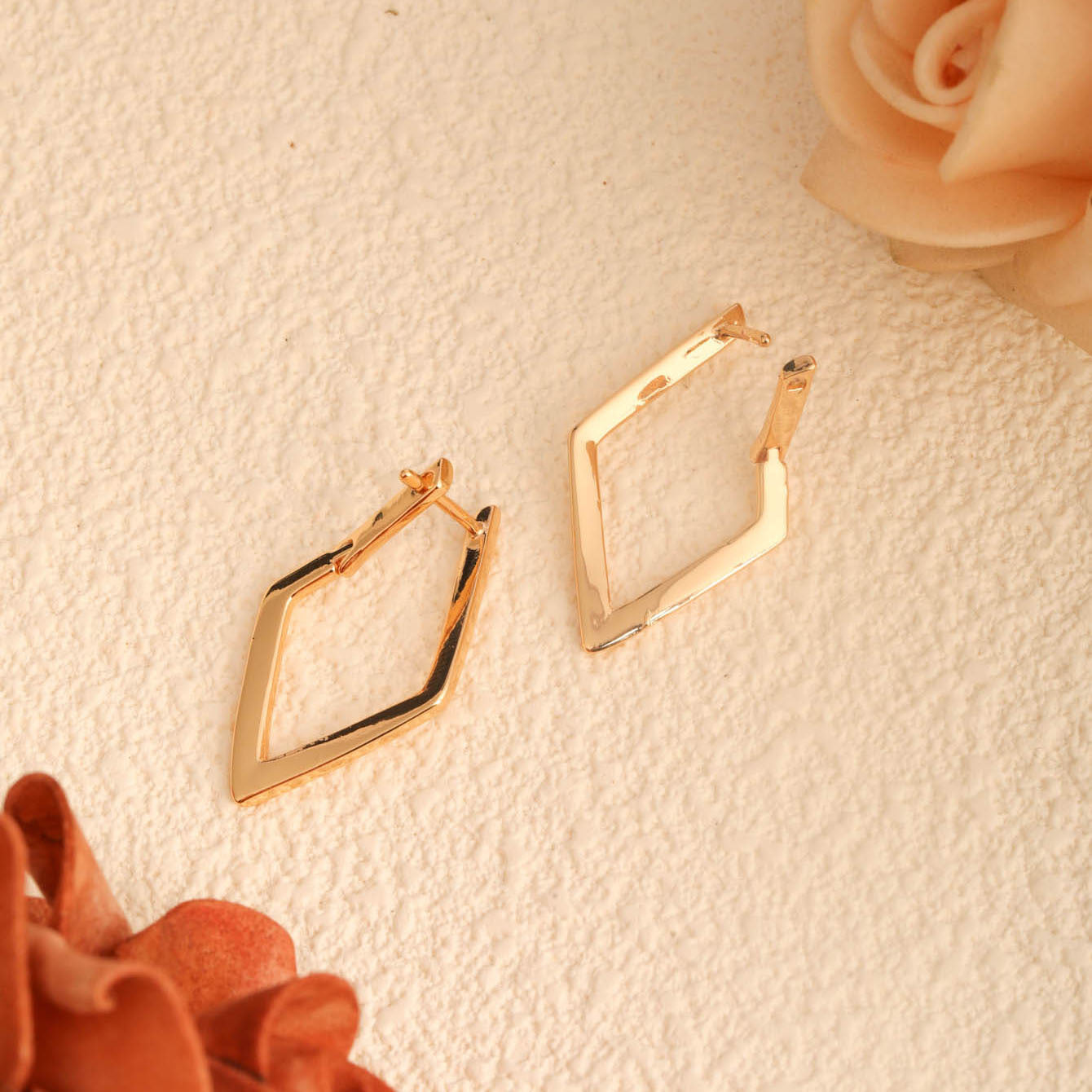 Square High-grade Trendy Simple Cold Style Earrings