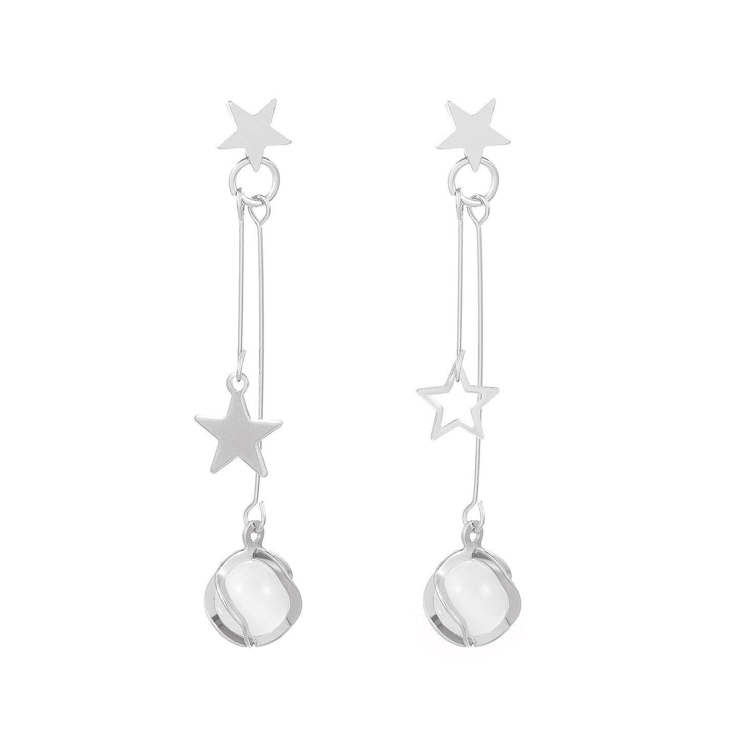 Style Long Star Opal Female Simple Earrings