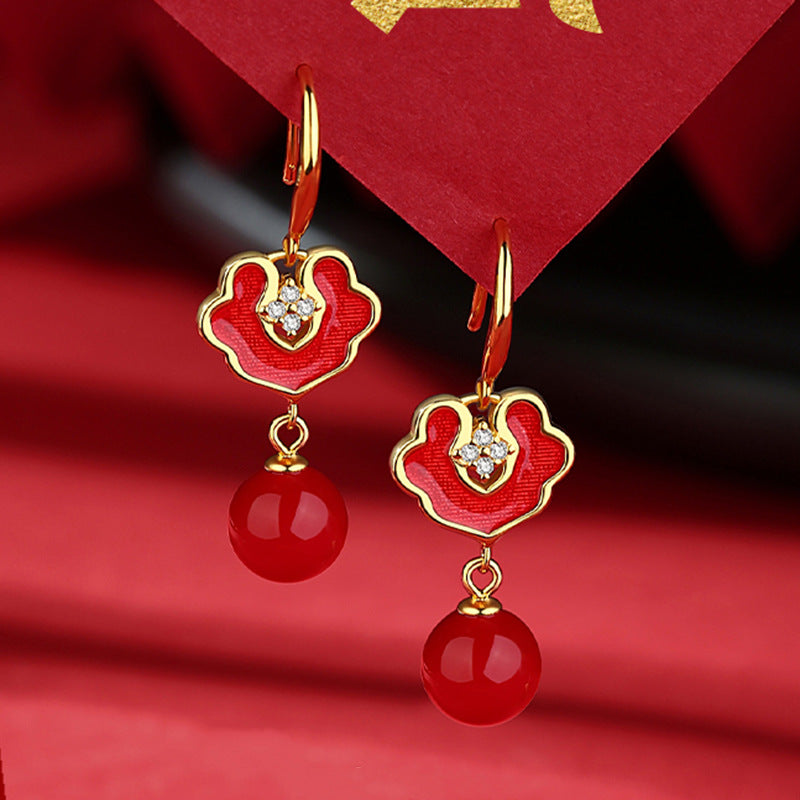 New Chinese Style Fashionable Elegant Album Earrings