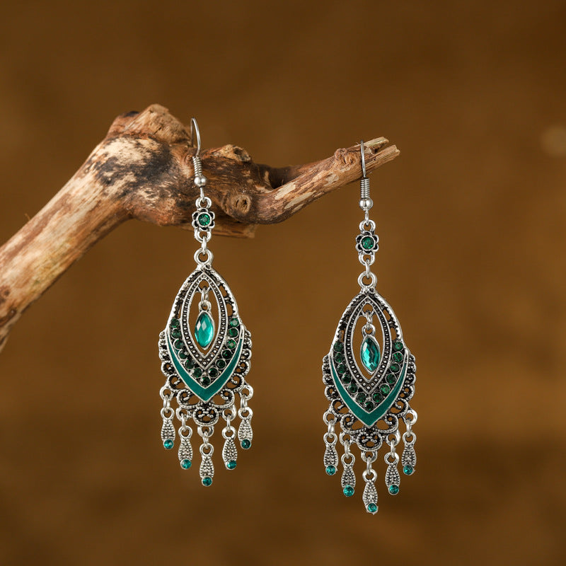 Water Drop Chinese Style Elegant Female Vintage Earrings