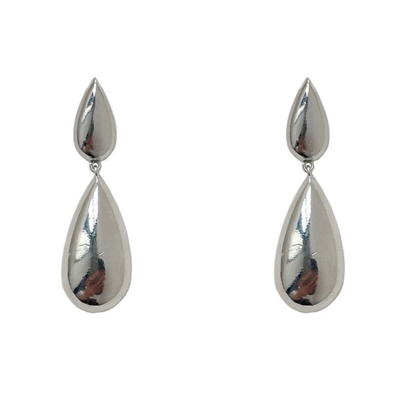 Luxury Minority Glossy Water Drop Minimalist High Earrings