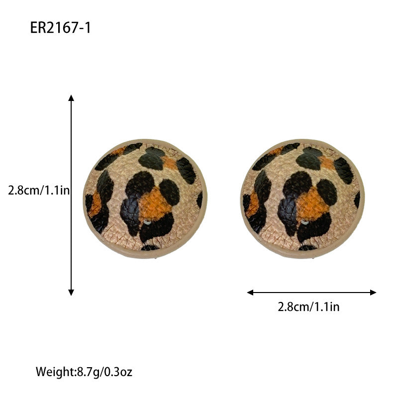 Leopard Print High-grade Niche Retro Graceful Earrings