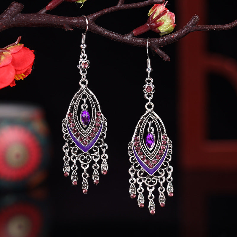 Water Drop Chinese Style Elegant Female Vintage Earrings