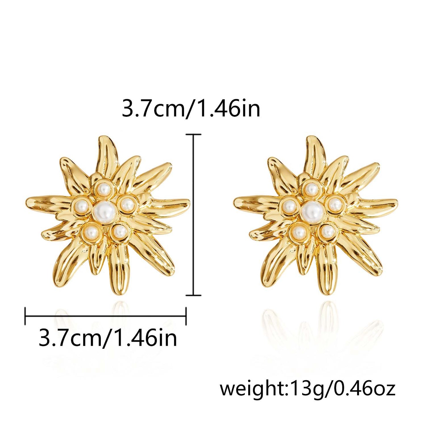 Women's French Flower For Fashion Graceful Geometric Earrings