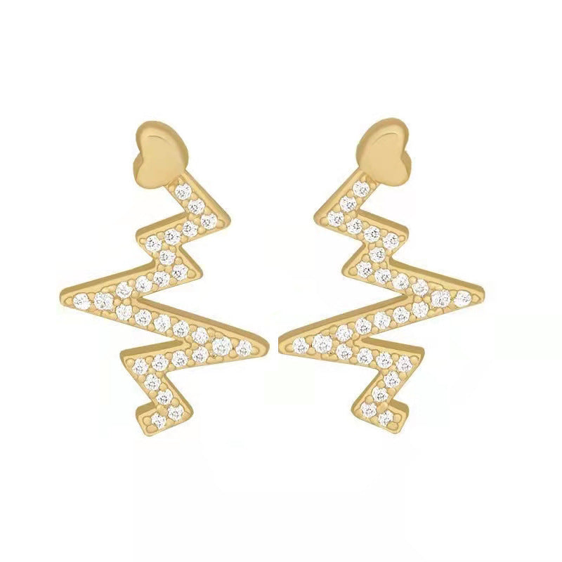 Women's Sier Needle Simple Niche Design Style Light Earrings