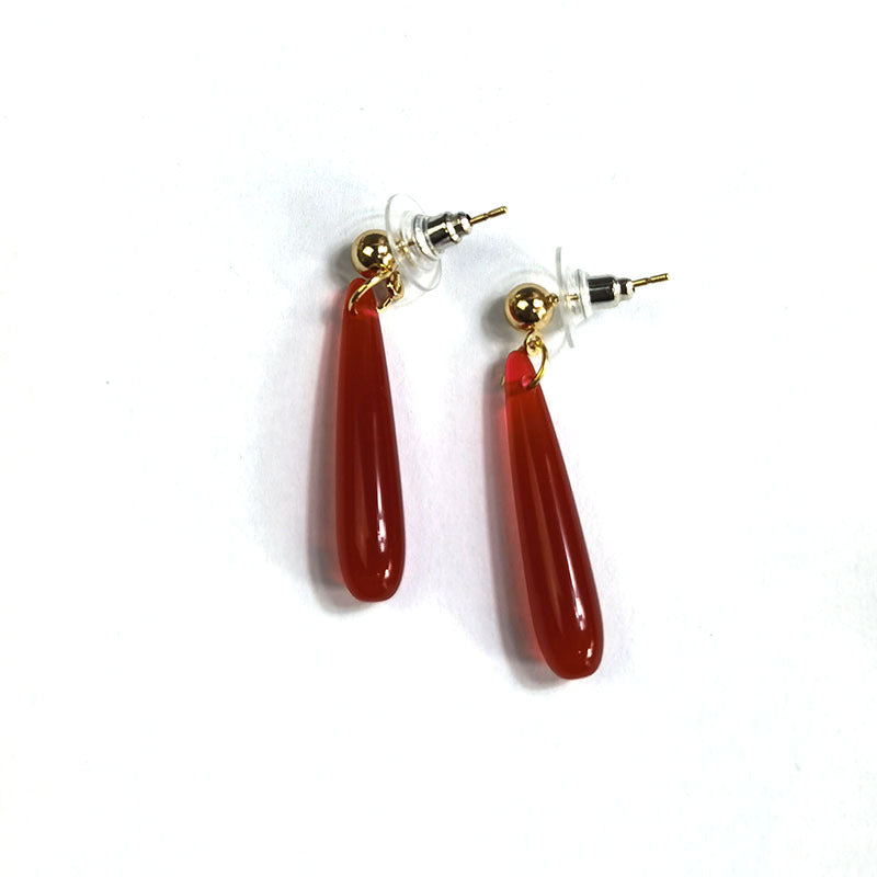 Fu Lillian Anime Ornament Red Resin Earrings