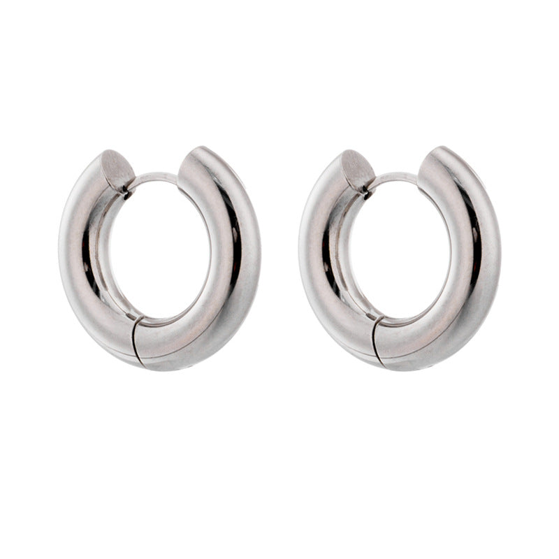 Metal Titanium Steel Design Cold Temperament Earrings