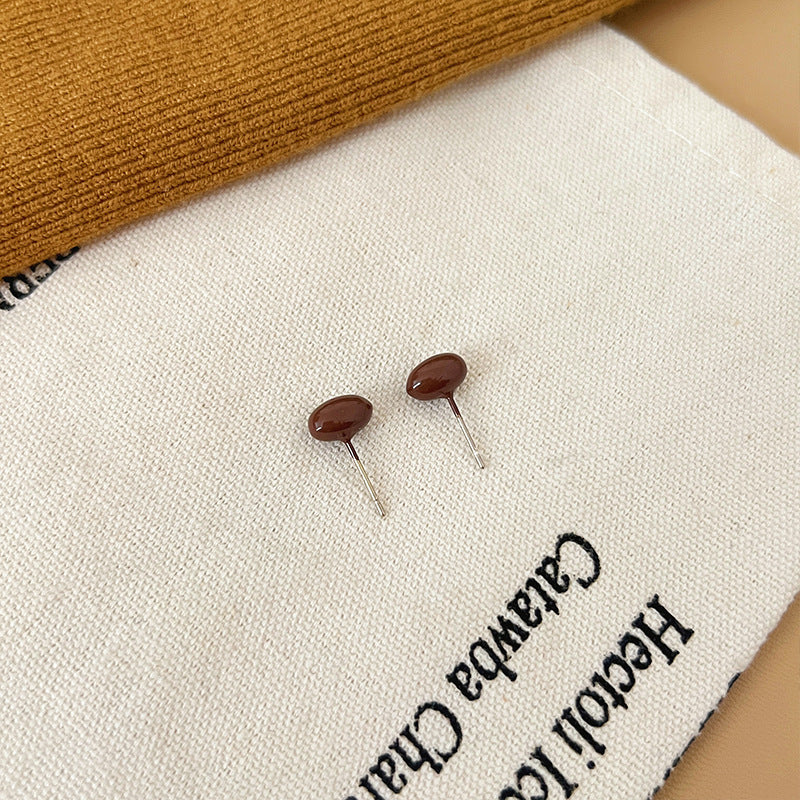 Women's Early Autumn Retro Coffee Color Elegant Earrings