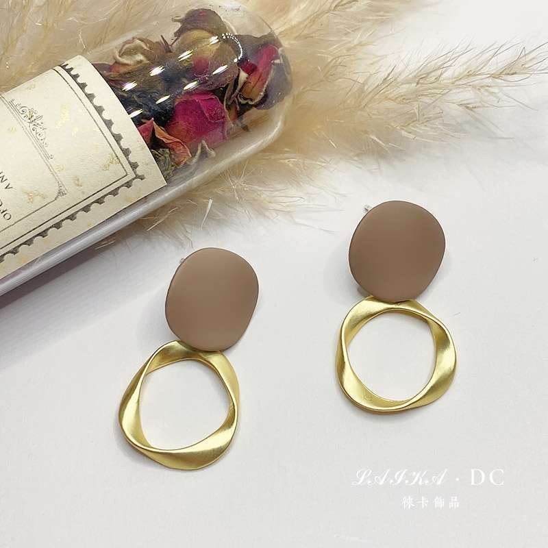 Sier Pin Female Simple Temperament Eardrops Earrings