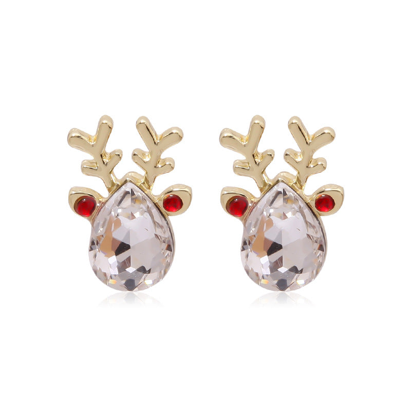 Christmas Series Fashion Delicate Diamond Tree Earrings