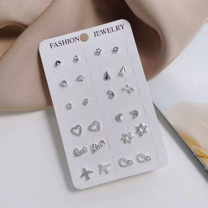 Wild Combination Female Fashion Korean Small Earrings