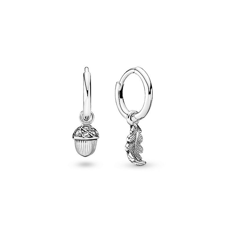 Classic Holy Feather Big Heart-shaped Accessories Earrings