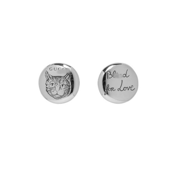 Heart-shaped Enamel Classic Double Mutual Button Earrings