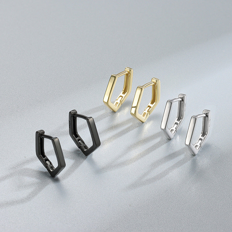 Women's & Men's Clip Graceful Personality Gold Plated Light Luxury Geometric Earrings