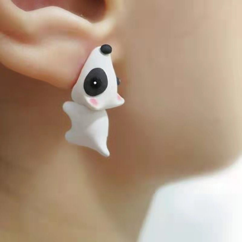 Cartoon Animal Dinosaur Shark Spray Paint Earrings