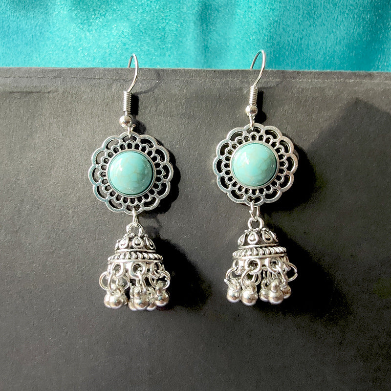 Ethnic Style Minority Scenic Spot Turquoise Earrings