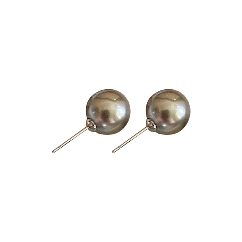 Women's Gray Pearl Simple Fashion Classic Design Earrings