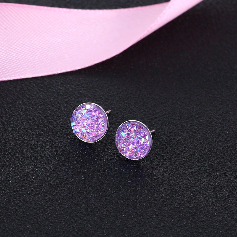 Women's & Men's Sier Vug Fashion Crystal Artistic Temperament Earrings