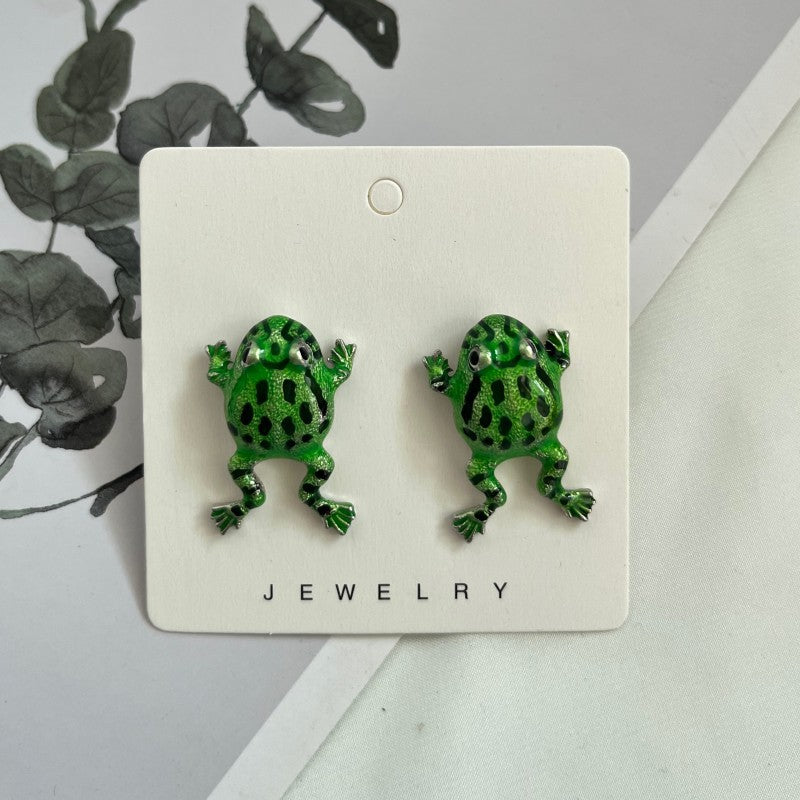 Frog Female Cute Personality Animal Retro Earrings