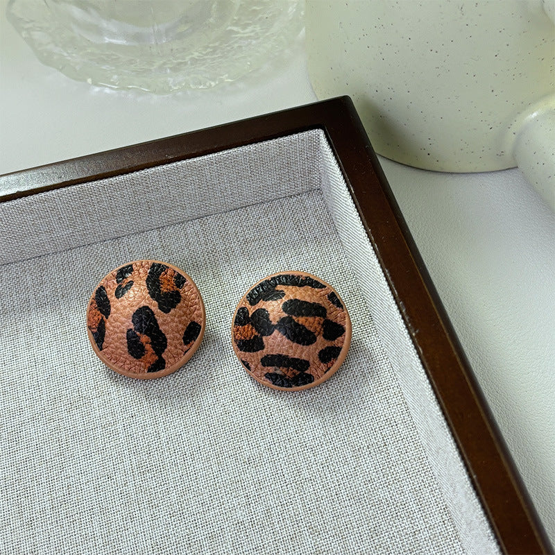 Leopard Print High-grade Niche Retro Graceful Earrings