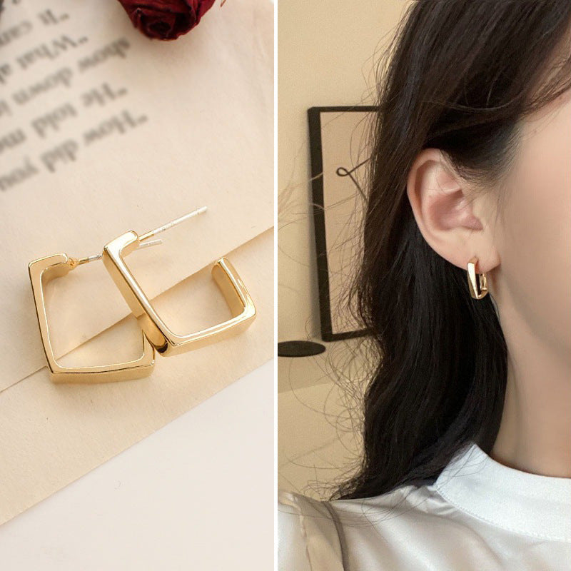 Sier Needle Korean Simple Design High-grade Earrings