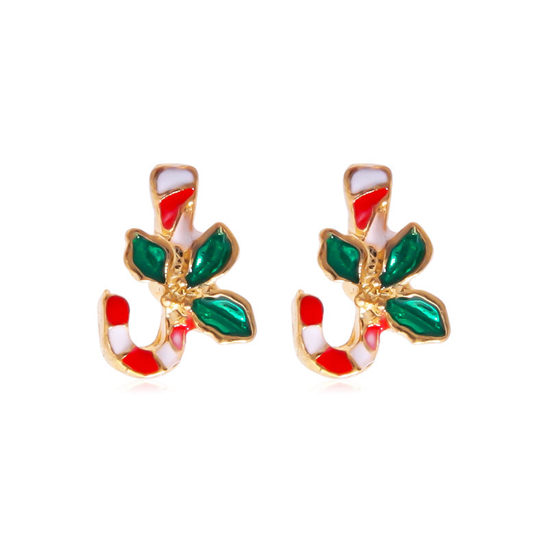 Christmas Series Fashion Delicate Diamond Tree Earrings