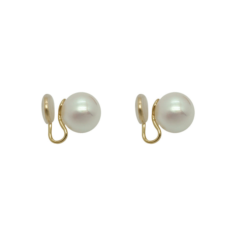 Women's Pearl Small Mosquito Coil Ear Clip Earrings