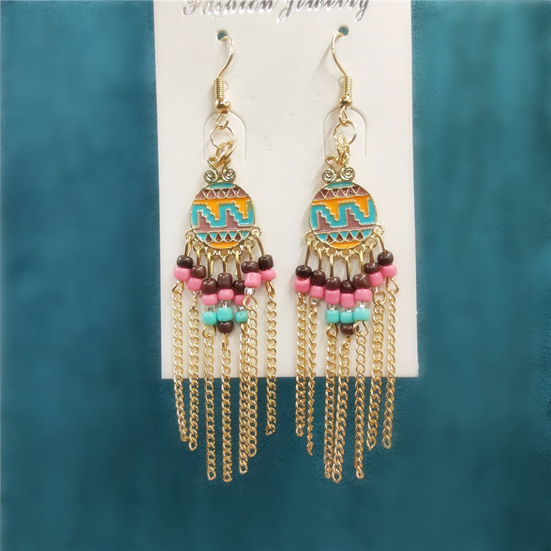 Ethnic Style Minority Scenic Spot Turquoise Earrings